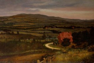 View From Ithan Road With Lynn House In The Foreground And Llanyre In The Background — Peter Abercrombie Fyfe Villiers