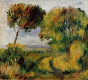 Breton Landscape Trees And Moor — Pierre-auguste Renoir