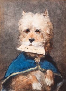 Terrier With A Calling Card In His Mouth — Otto Eerelman