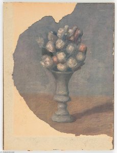 Untitled (painting Of Vase With Flowers On Table) — Joseph Cornell