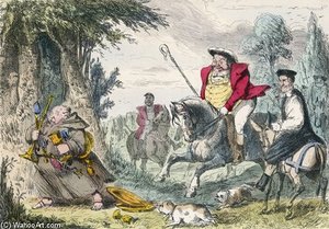 King Henry Viii Monk Hunting — John Leech