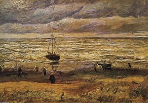 View Of The Sea At Scheveningen — Vincent Willem Van Gogh, Impressionistic Realism
