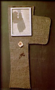 Halved Felt Cross With Dust Image "magda" — Josif Bejs