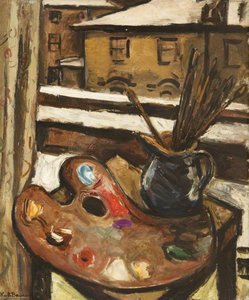 Still Life with Brushes and Palette