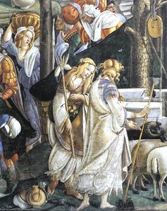 The Trials And Calling Of Moses (detail 1) (cappella Sistina, Vatican) — Sandro Botticelli, Early Renaissance