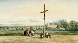 Sainte Solange Village Near Bourges — Auguste Ambroise Borget