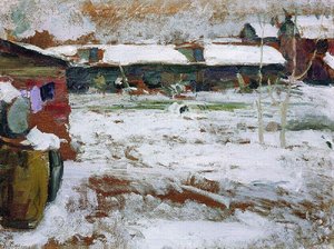 Winter. Backyards — Abram Efimovich Arkhipov