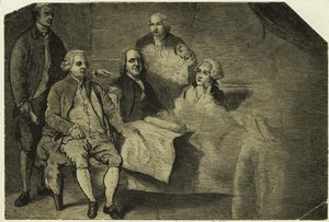 Unfinished Oil Study Of The 1783 Treaty Of Paris — Benjamin West