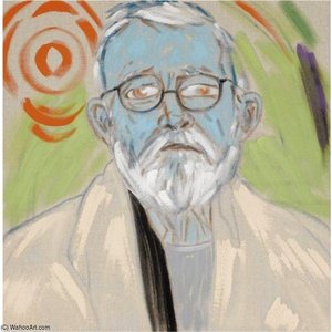 Adiant Turquoise Self-portrait — Ronald Brooks Kitaj