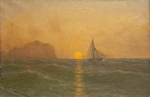 Marine Sunset, (painting) — John Olson Hammerstad