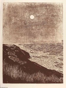 Seashore With Moon — Frank Mcclure