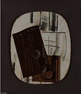 Verre Y Guitarra — Georges Braque, Cubist Still Life