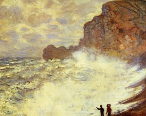 Stormy Weather At Etretat — Claude Monet, Impressionism