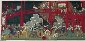 The Burning Of The Monju Hall — Tsukioka Yoshitoshi
