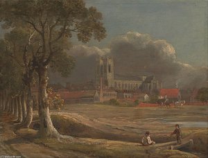 Westminster Abbey From Tothill Fields — John Varley I (the Older)