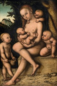 Caritas (charity) — Lucas Cranach The Elder, German Renaissance