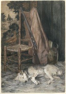 The Hunter's Dog And Gun — Julian Alden Weir