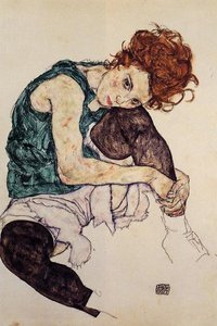 Seated Woman With Bent Knee — Egon Schiele