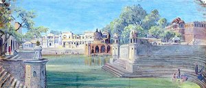 Great Tank At Govardhan, Delhi, India — Marianne North