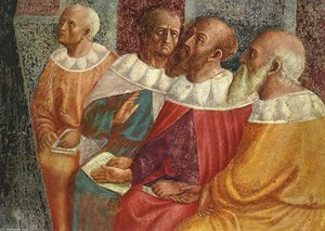 The Philosophers Of Alexandria (detail) — Masolino Da Panicale