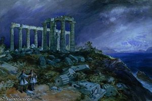 The Temple Of Poseidon, Sunium — William Simpson