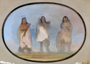 Little Bear, Steep Wind, The Dog Three Distinguished Warriors Of The Sioux Tribe — George Catlin