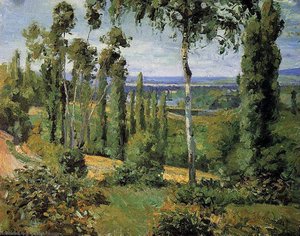 The Countryside In The Vicinity Of Conflans Saint-honorine. — Camille Pissarro, Impressionism Impressionism
