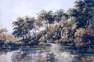 Trees And Pond Near Bromley, Kent — Thomas Girtin