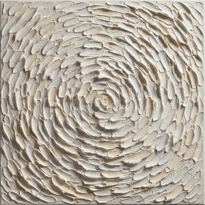 Eternal Unfolding: A Meditative Spiral Of Sculptural Ivory And Primordial Light — David Moreau, Plaster & Texture Art
