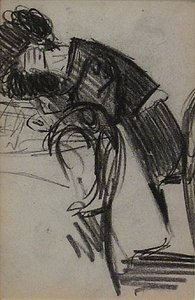 Man Leaning Over Table Figure Study — George Benjamin Luks