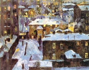Night At Patriarch's Ponds — Aristarkh Vasilevich Lentulov