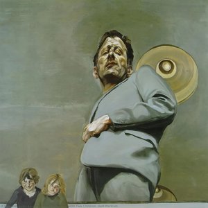 Reflection with Two Children (Self-Portrait)