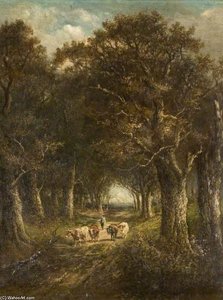 Cattle In The Woods — James Stark