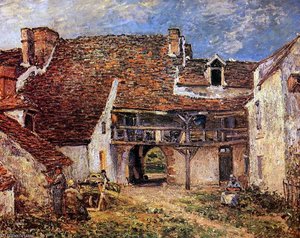 Inner Court Of Smithy Sun — Alfred Sisley