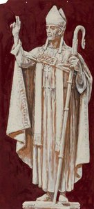 Study For Carving In St Rognvald's Chapel Bishop William — Stanley Cursiter
