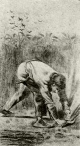 Mower After Millet — Vincent Willem Van Gogh, Post-impressionism