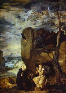 St. Anthony Abbot And St. Paul The Hermit — Diego Velázquez, Baroque Realism