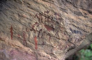 Trance dance, San rock painting