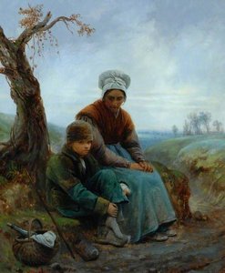Peasant Woman And Child — Adolphe Félix Cals