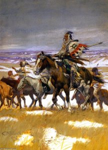 Crow Scouts In Winter — Charles Marion Russell