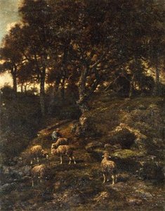 Shepherd And His Flock — Charles-émile Jacque