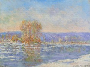 Floating Ice Near Bennecourt — Claude Monet, Impressionism