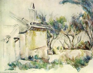 Le Cabanon De Jourdan (watercolor) — Paul Cézanne