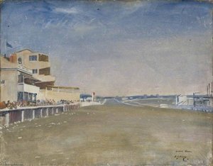 The Epsom Stand — Sir Alfred James Munnings, Impressionistic Landscape