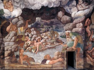 View Of The Sala Dei Giganti (west Wall) — Giulio Romano