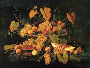 Still Life With Basket Of Fruit — Severin Roesen