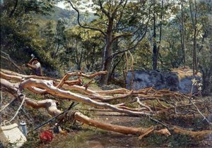 Felled Timber — Charles Napier Hemy