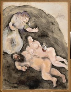 Lot's Daughters — Marc Chagall