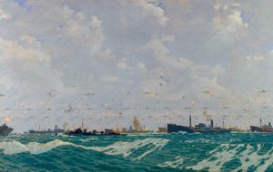 A British Convoy On Its Way To Russia — Charles Pears