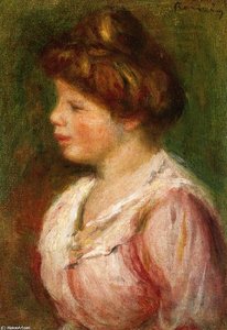 Portrait Of A Young Woman — Pierre-auguste Renoir, Impressionism